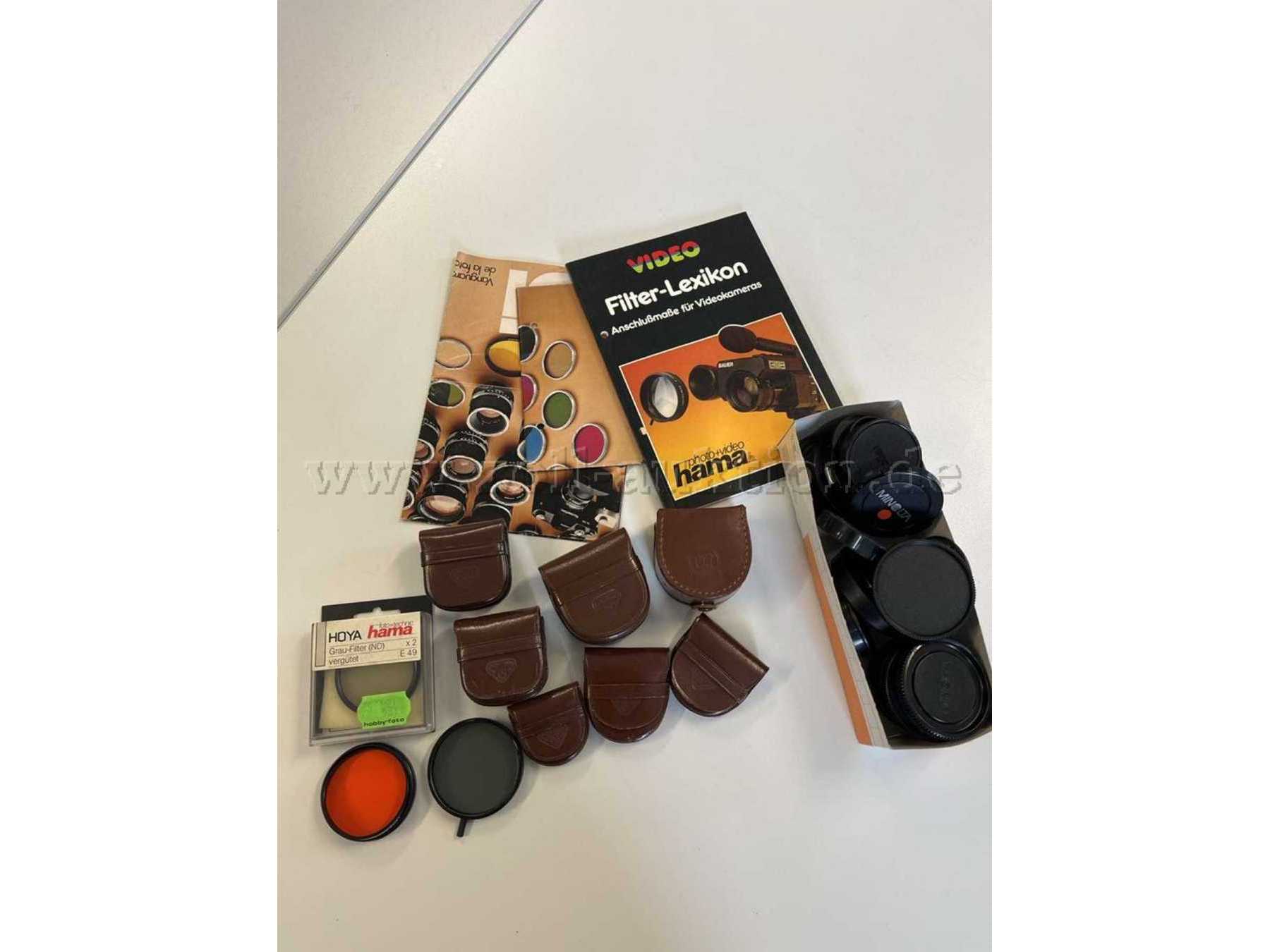 Diverse Linsen, Deckel, Blenden