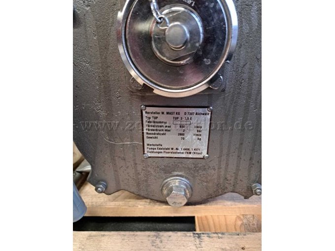 Typenschild Mast Gefahrgutpumpe