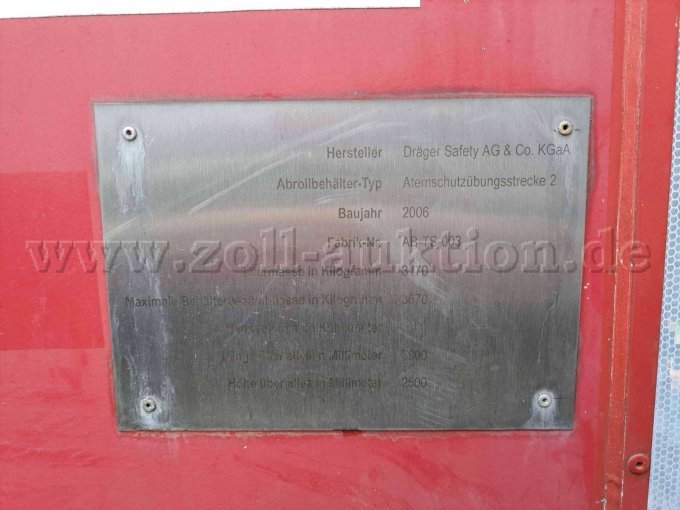 Typenschild Container III