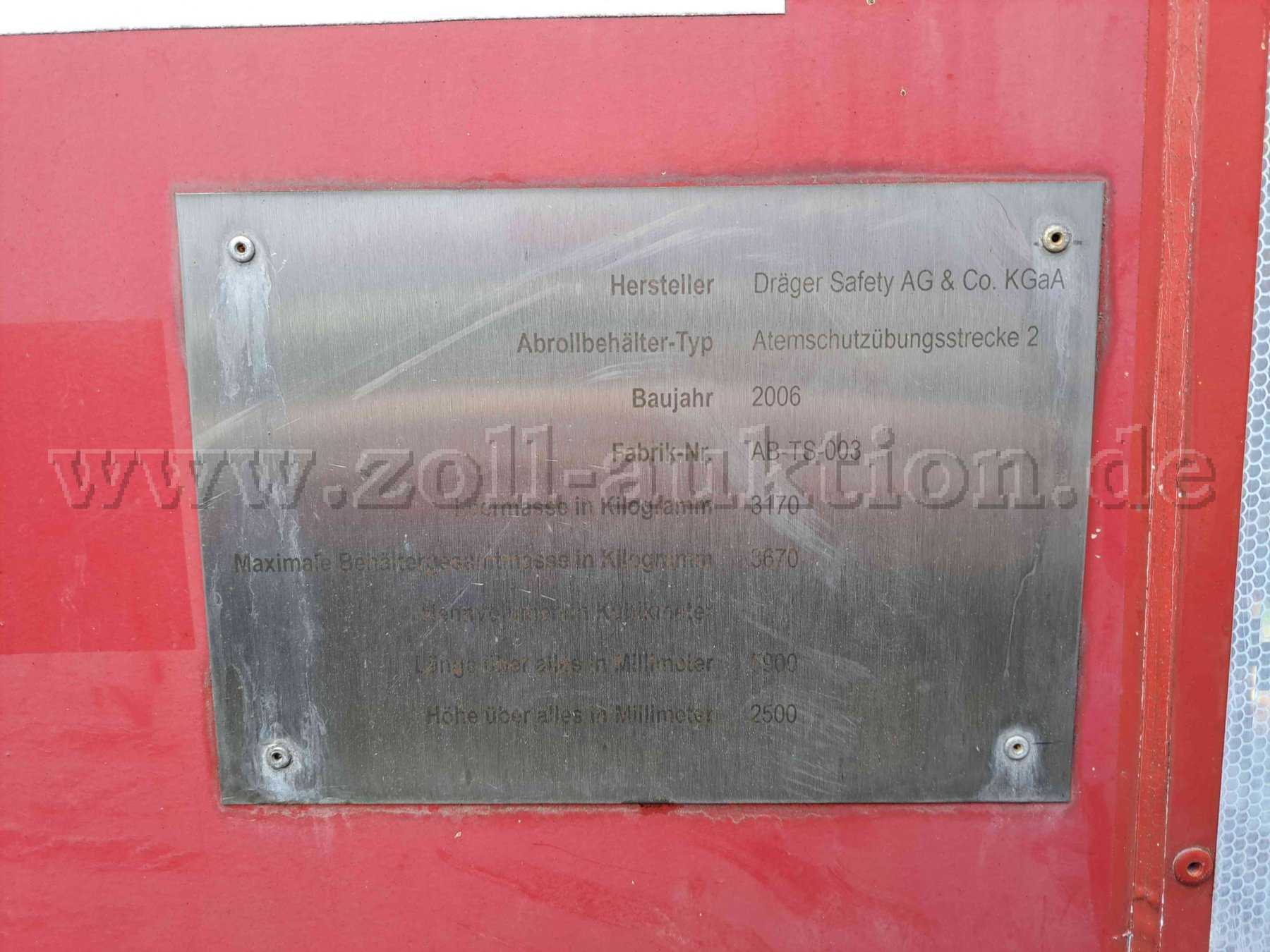 Typenschild Container III