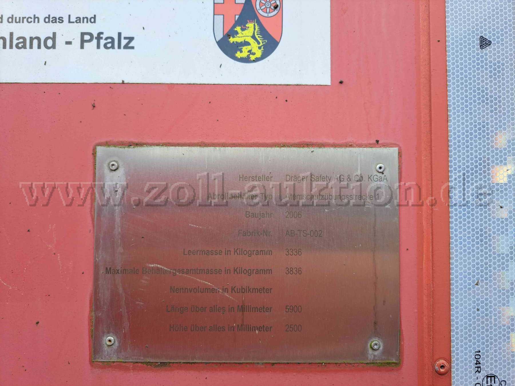 Typenschild Container II