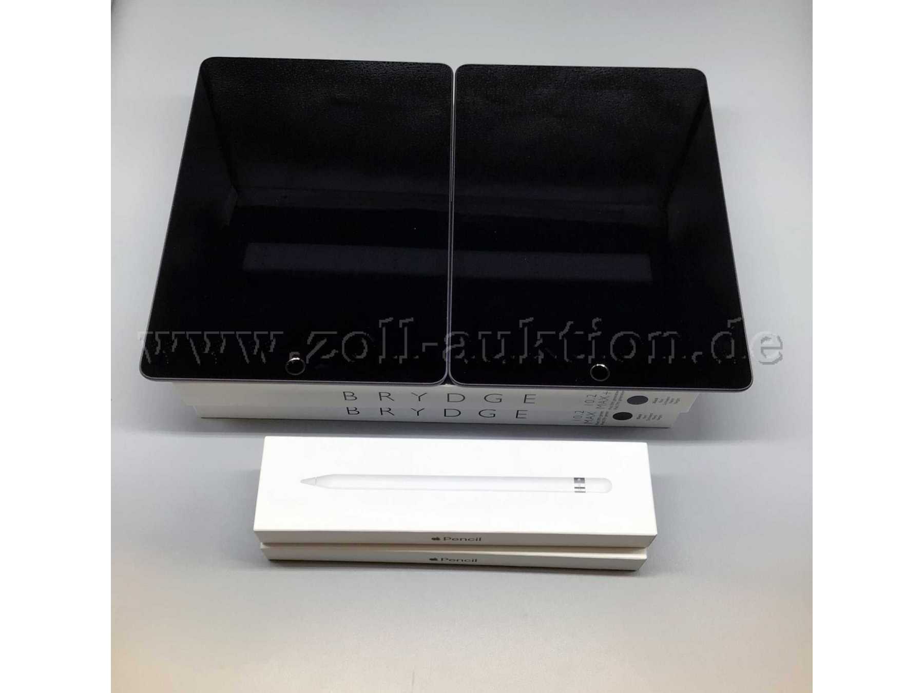 Apple iPad 7. Generation, A2198,
Apple Pencil 1. Generation
BRYDGE 10.2 MAX+ mit Tastatur+Trackpad 7. + 8. Generation
je 2 Exemplare