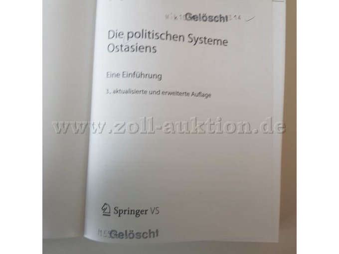 Die polit. Systeme Ostasiens - Haupttitelseite