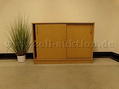 1 Bürostandregal mit Schiebtüren