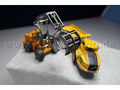 Baustellenfahrzeuge 1:87 Siku Volvo A40D und Motorart Volvo L180C Gesamtansicht