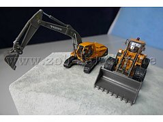 Baustellenfahrzeuge, Volvo EC210 und Volvo L150C, 1:87 Gesamtansicht