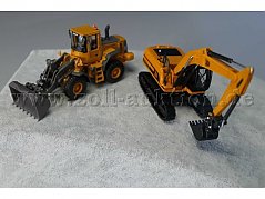 Baustellenfahrzeuge, Volvo L60E und JCB JS220LC, 1:87 Gesamtansicht