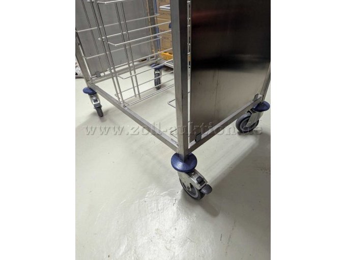 Blanco Tablett-Abräumwagen Vorderansicht Rollen mit Feststellbremsen