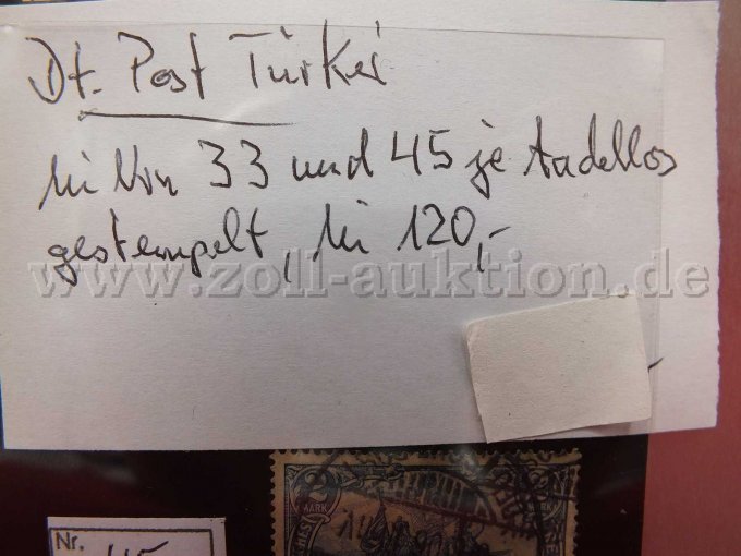 Beschreibung der Briefmarke Michel Nr. 33 und 45