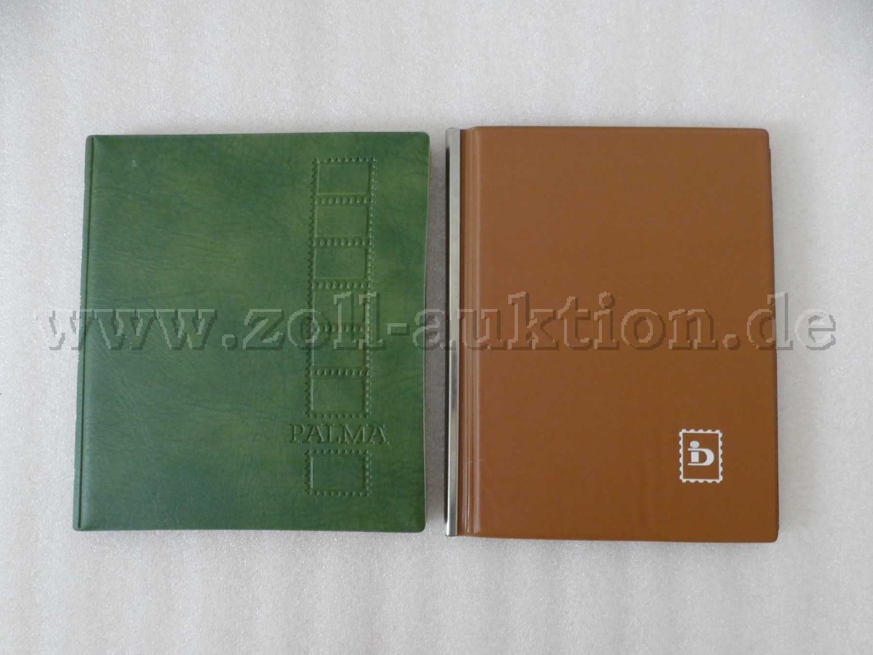 2 Briefmarkenalben mit insgesamt ca. 892 Briefmarken verschiedener Nationen