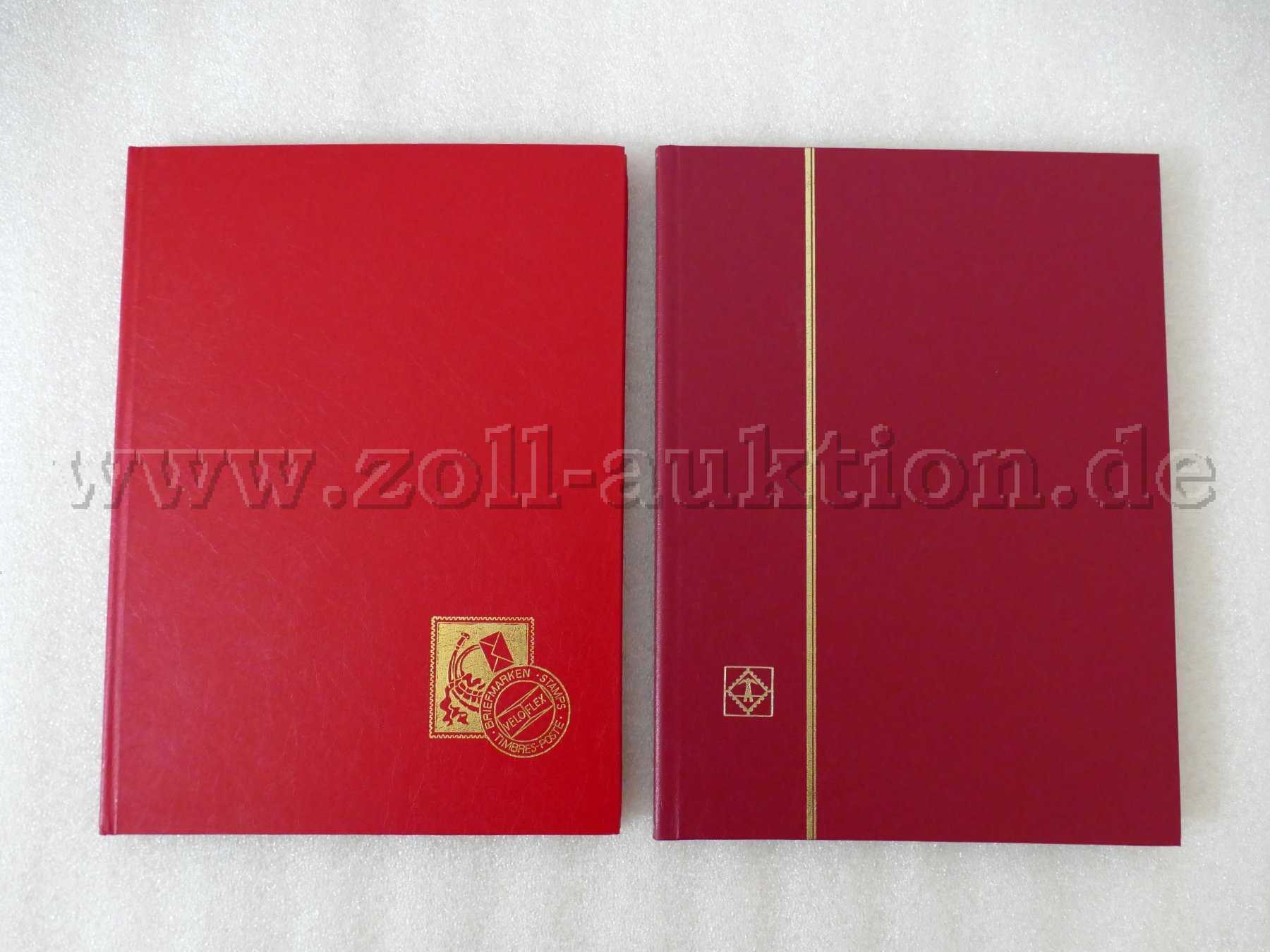 2 Briefmarkenalben mit insgesamt ca. 982 Briefmarken verschiedener Nationen