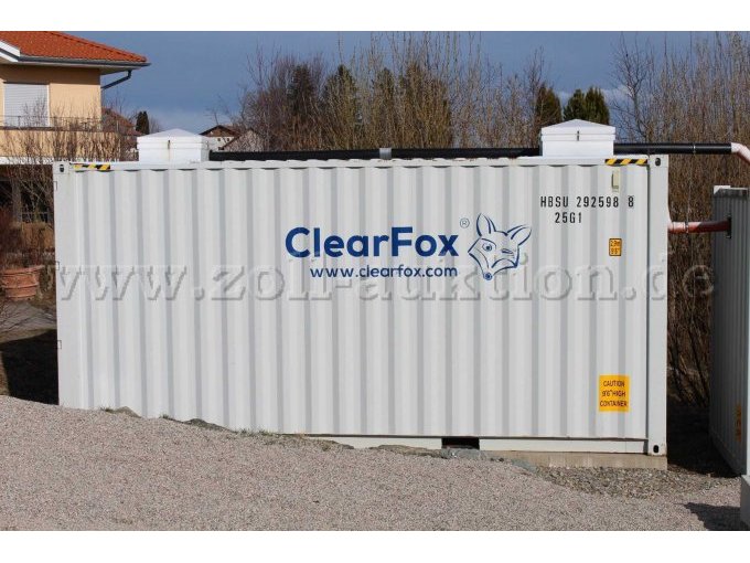 Seecontainer Kläranlage Seitenansicht einzeln