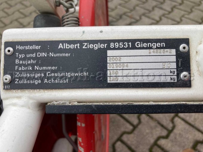 Schlauchhaspel 1 Typenschild