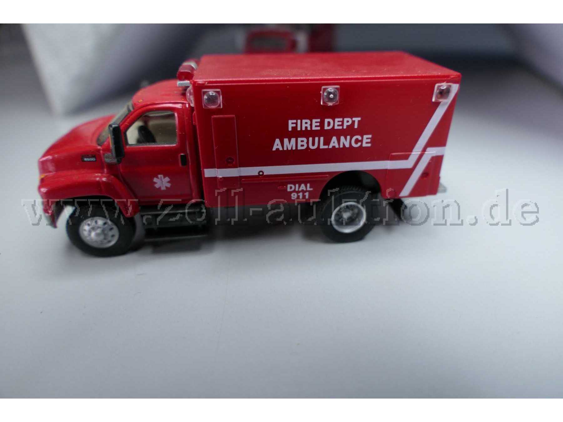 Boley GMC Fire Dept Ambulance Ansicht von der Seite