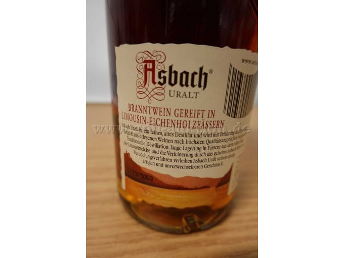 Flasche Rückseite
