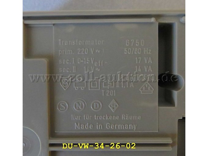 Daten Trafo 6750