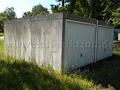 Front- und Seitenansicht der Garagen