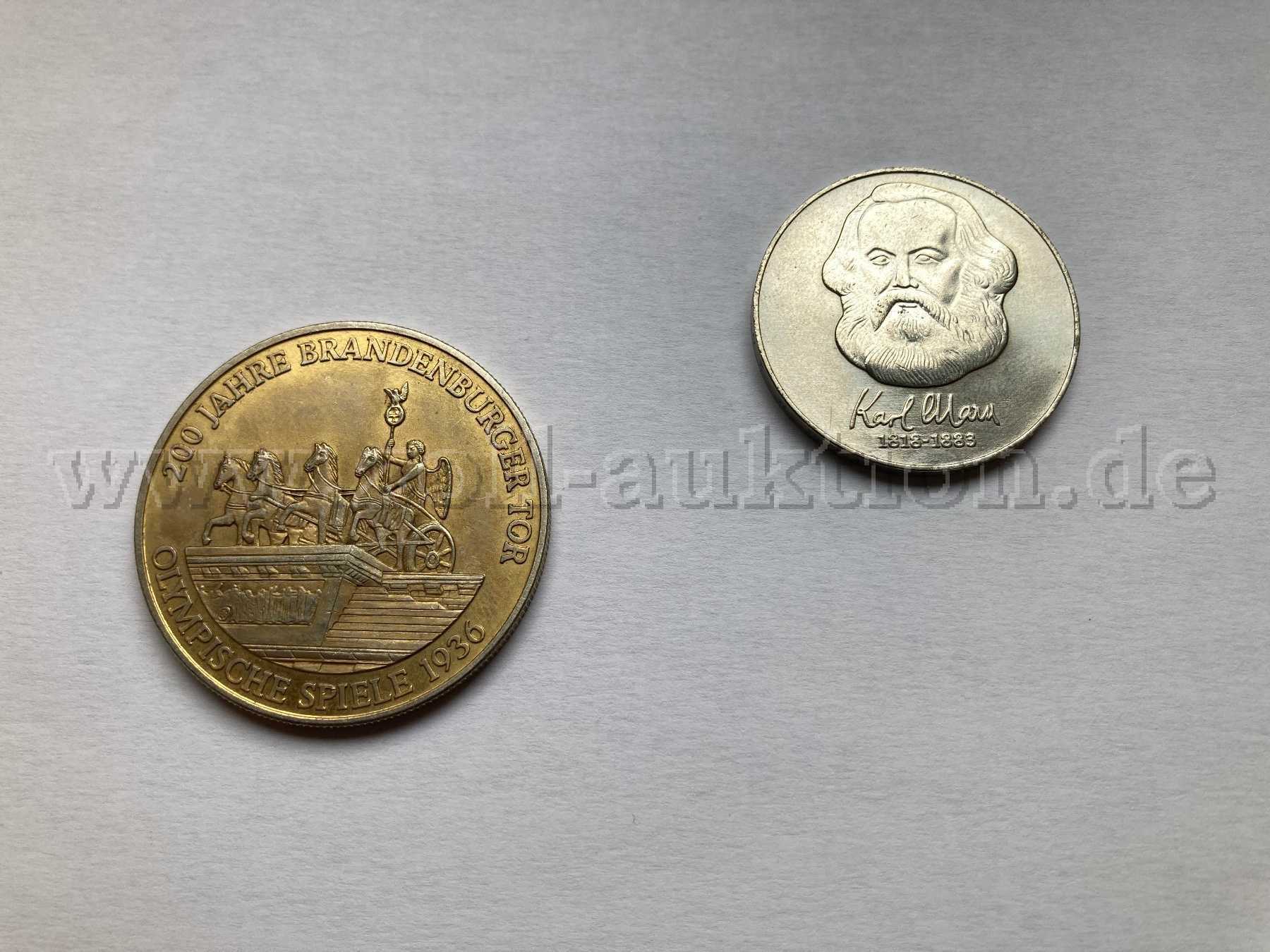 Ansicht Medaille und Gedenkmünze