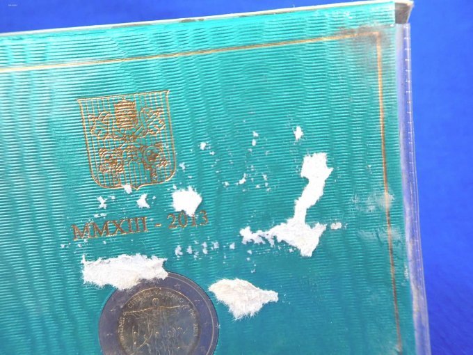 Beschädigte Oberfläche auf dem Klappfolder