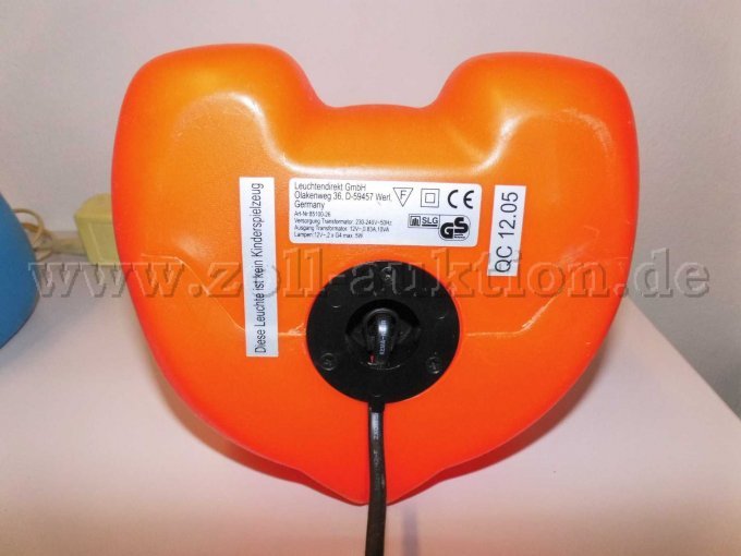 Gummibärchenlampe orange von unten