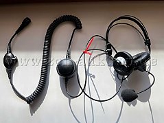Headset mit Schwanenhalsmikrofon und PTT-Taste
