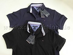 2 HILFIGER Polo Shirt L schwarz und blau