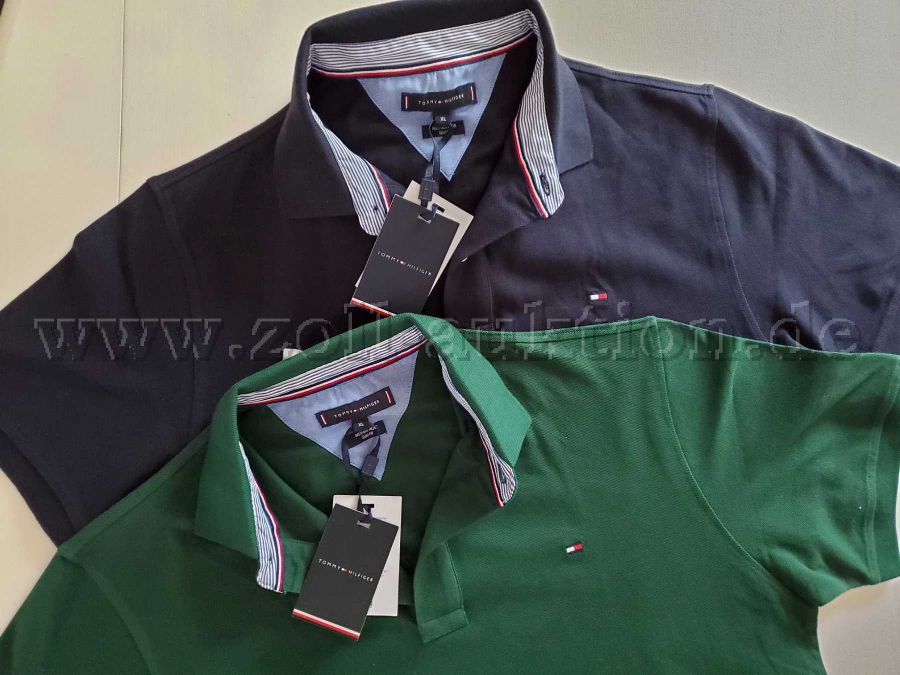 2 HILFIGER Polo Shirt XL grün und blau