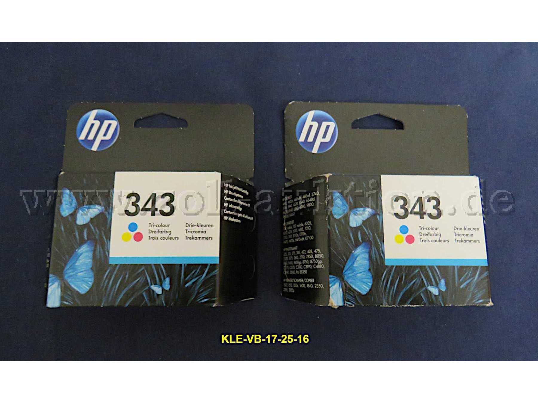 2 x HP 343 Dreifarbig