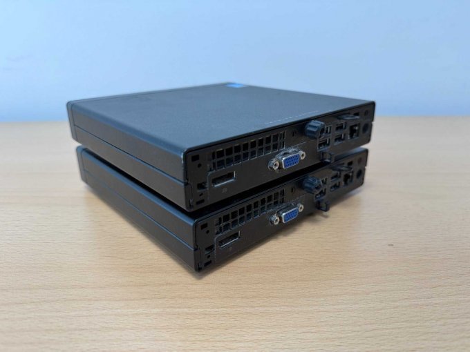 2x HP ProDesk 400 G1 GM Desktop-Mini PC
Rückseite