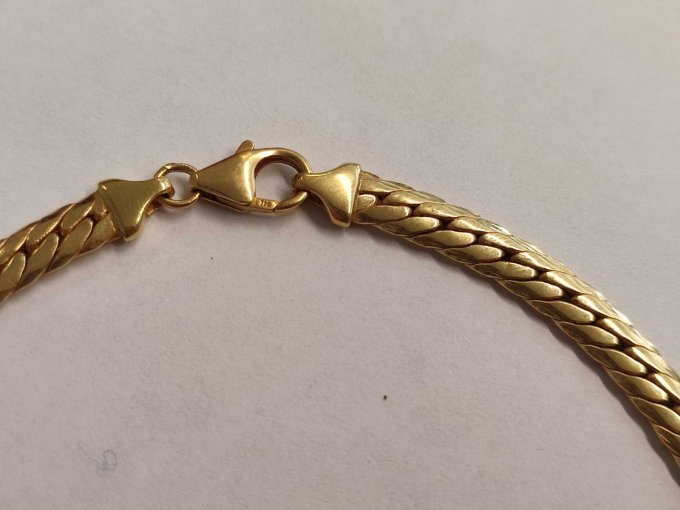 1x Halskette *** 18 Karat Gelbgold ***, Verschluss geschlossen