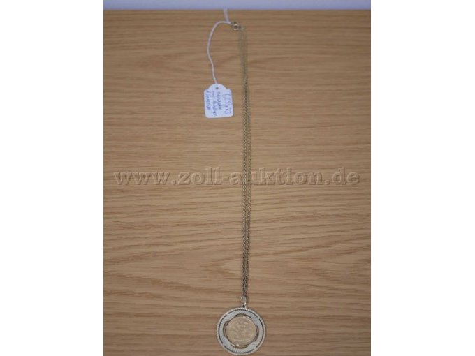 Halskette mit 1 Sovereign, Länge Kette