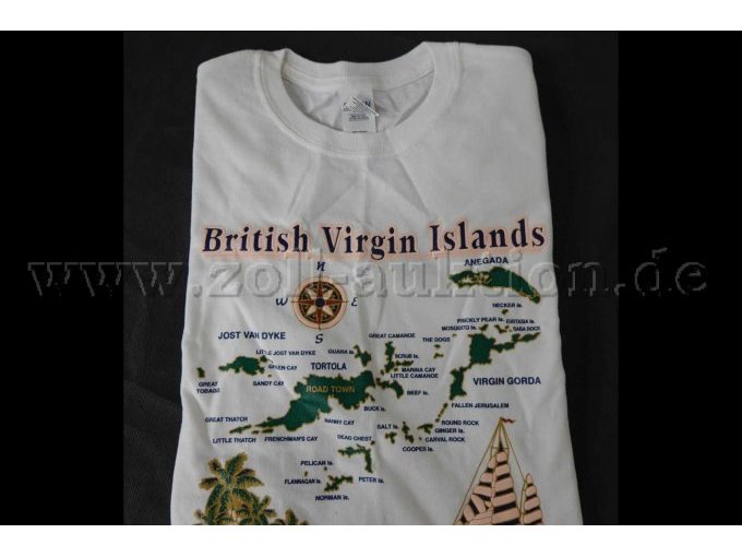 T-Shirt British Virgin Island Nahaufnahme