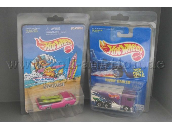 2 Hot Wheels Modelle Van de Kamps Deora 1997 und Hiway Hauler Nr.238, 1:64 – kavel bij Zoll-Auktion, Halle (Saale)