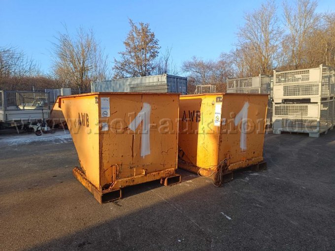 2 Kippmulden Fabrikat Bauer, Südlohn Typ Expo 1200 – kavel bij Zoll-Auktion, Herrenberg