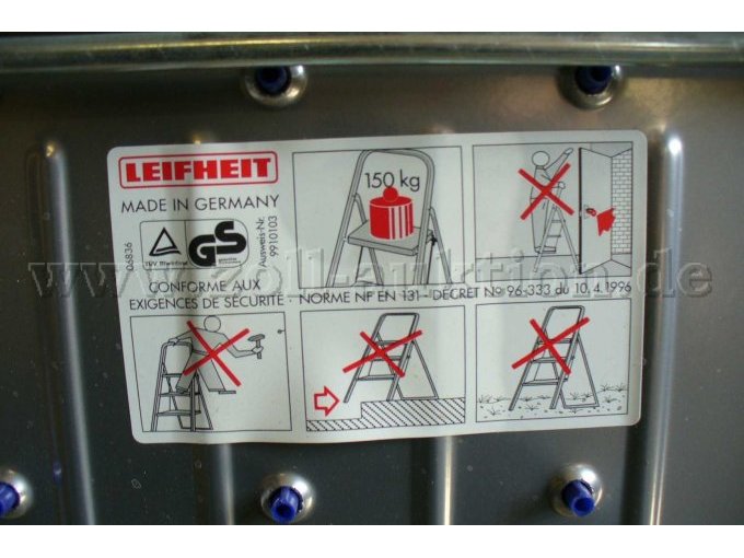 Zertifizierung Klapptritt Leifheit