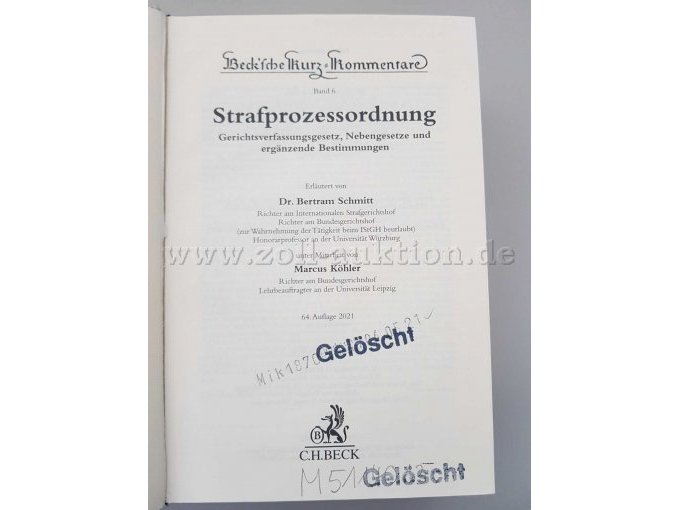StPO - Haupttitelseite