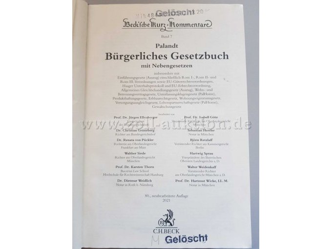 BGB - Haupttitelseite