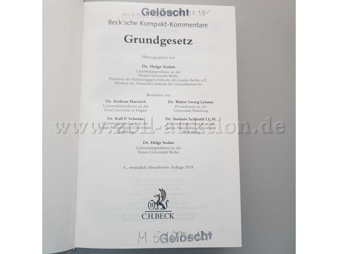 Grundgesetz (Sodan) - Haupttitelseite