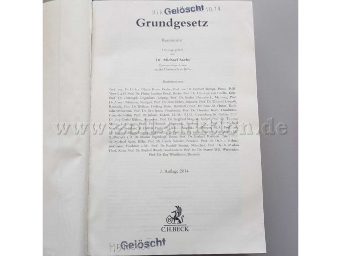 GG (Sachs) - Haupttitelseite