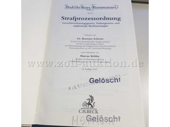 StPO - Haupttitelseite