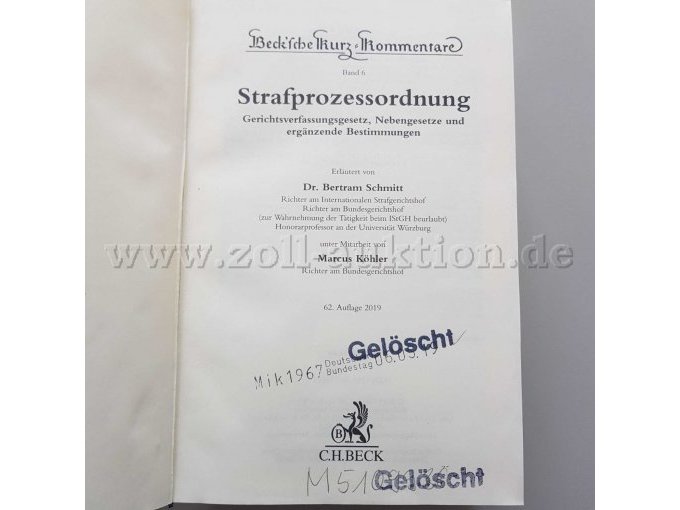 StPO - Haupttitelseite