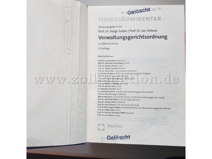 VwGO (Sodan) - Haupttitelseite