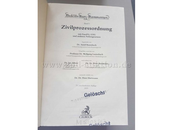 ZPO - Haupttitelseite