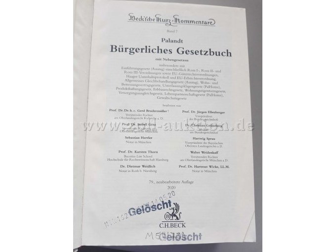 BGB - Haupttitelseite