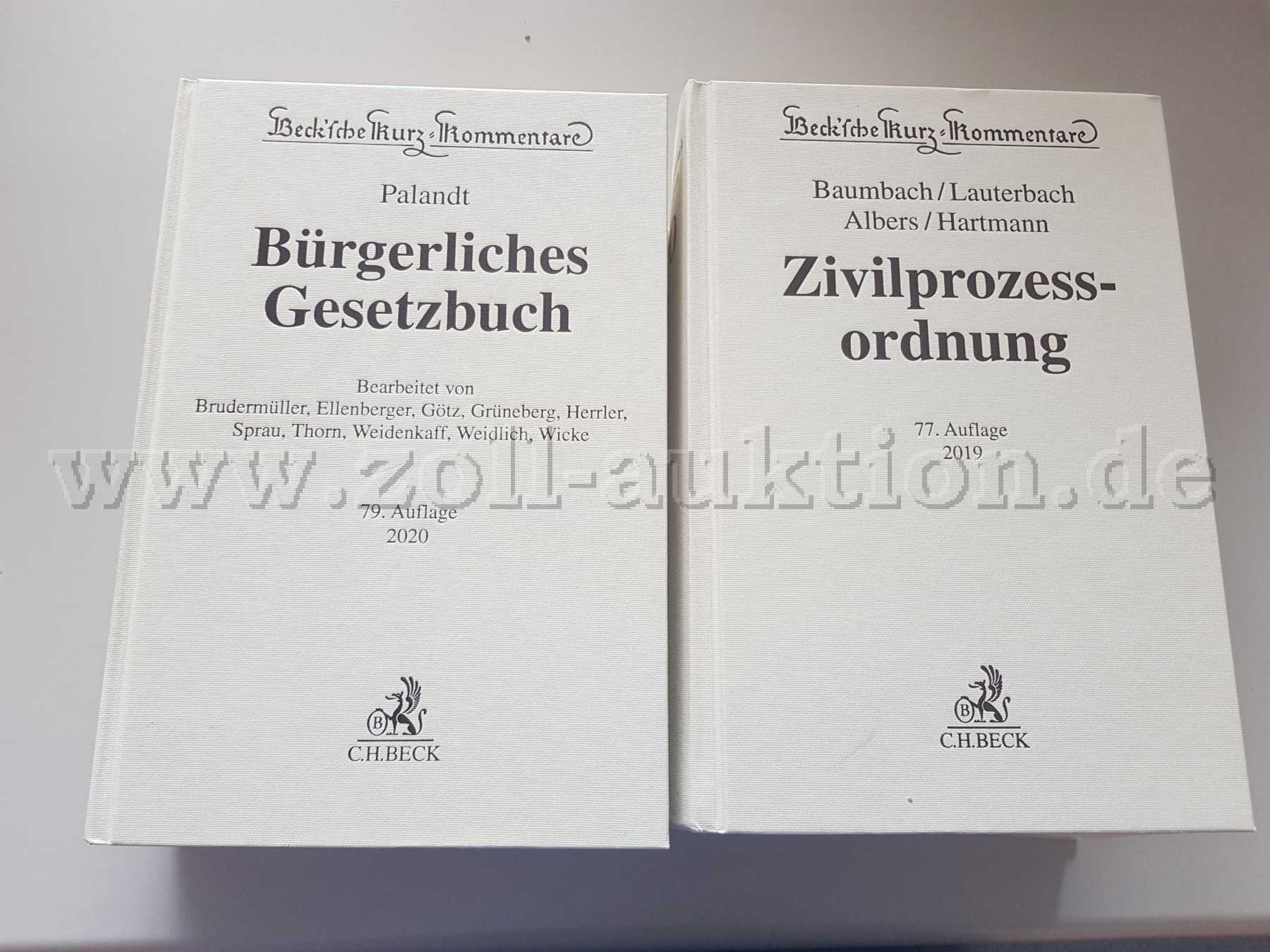 Kommentare zum Zivilprozessrecht und zum Bürgerlichen Gesetzbuch