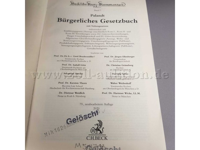 BGB - Haupttitelseite