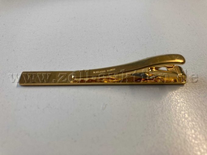 Krawattenhalter goldfarben Rückseite