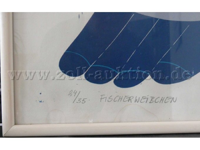 2 kunstdrukken ‘Honingkoe’ en ‘Vissersvrouw’ van Hertenstein – foto 5 – kavel bij Zoll-Auktion, Hof