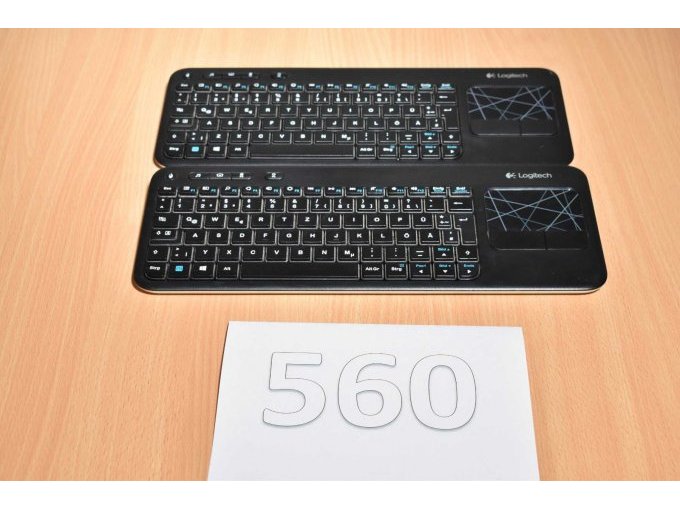 ogitech K400r Touch Wireless Tastatur schwarz
Gesamtansicht
