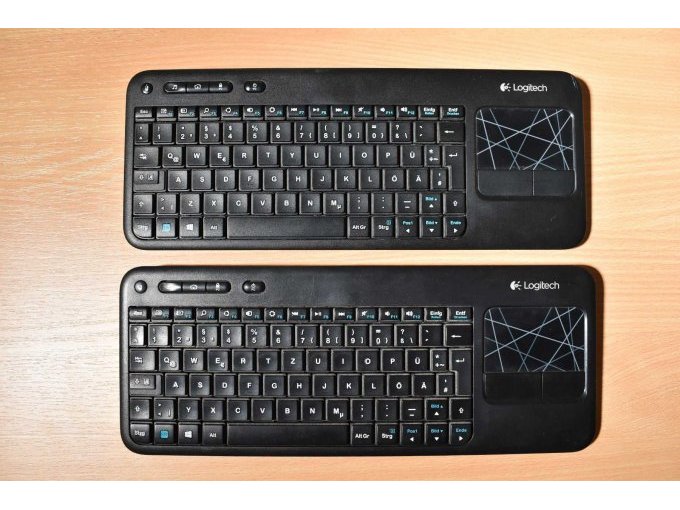 ogitech K400r Touch Wireless Tastatur schwarz
Ansicht von vorne